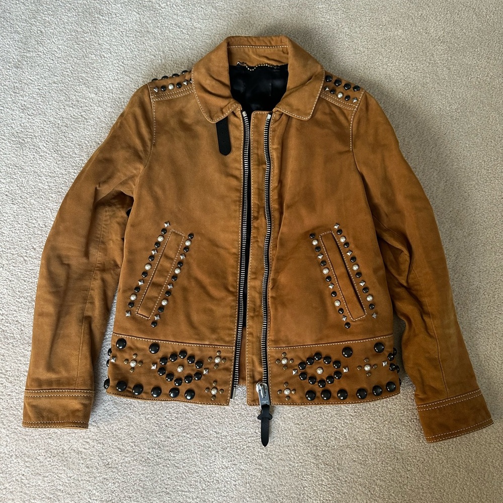 Coach 1941 Fall Runway Western Suede Jacket, Size Small